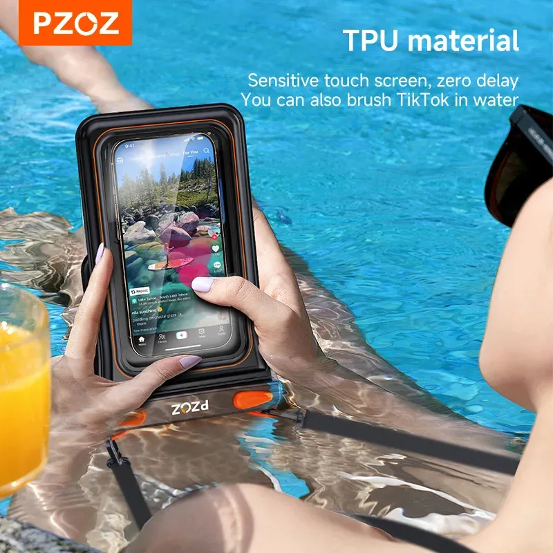 PZOZ – Étui étanche pour téléphone, pochette de plongée pour iPhone 17, 16, 13, 11 Pro Max et Samsung 6