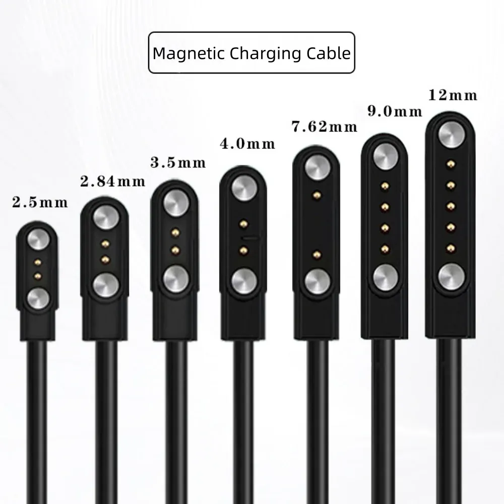 Câble de charge magnétique USB vers Pogo Pin 2, 4 ou 5 broches pour montre connectée, écouteurs et bracelet connecté, 60 cm, 5 V