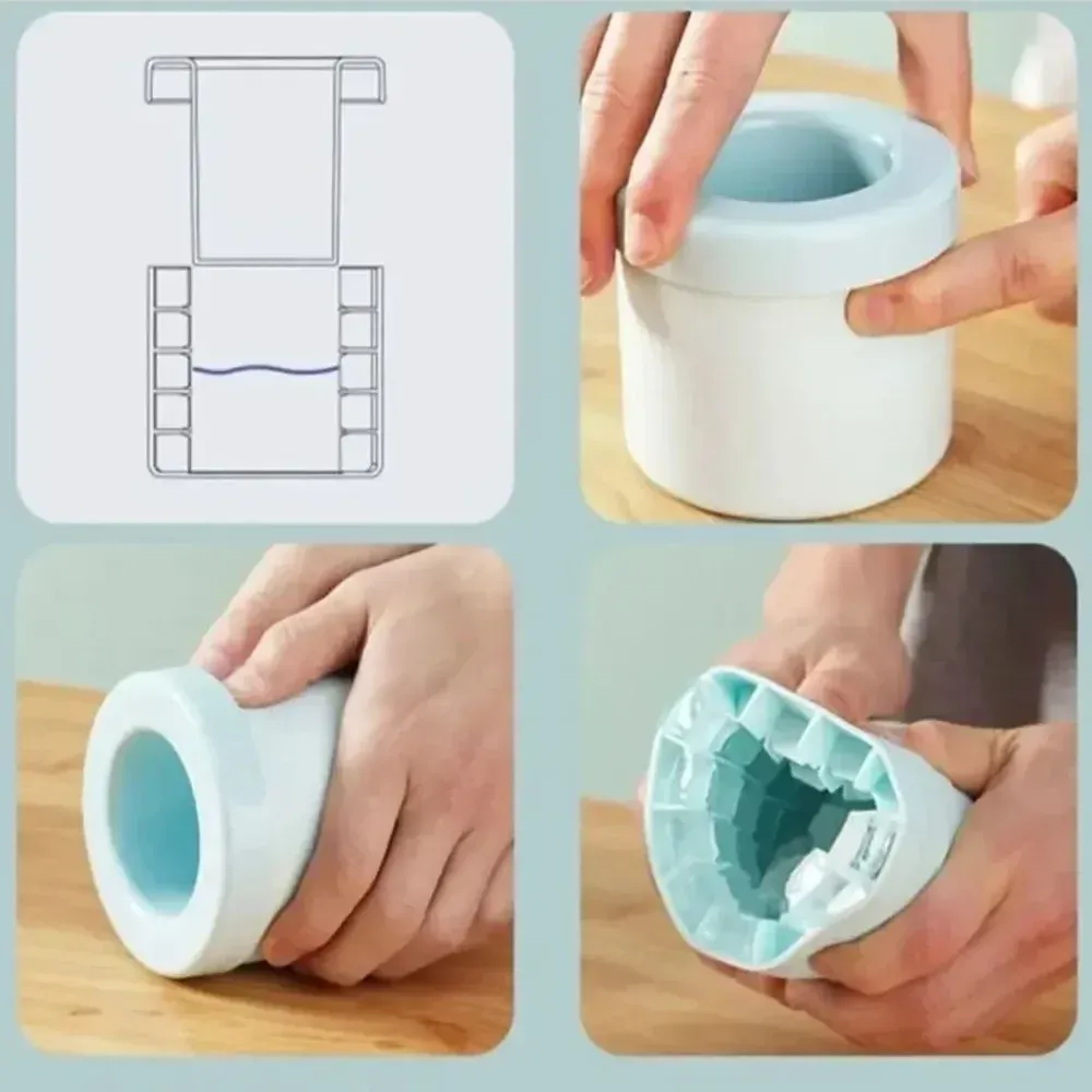 Moule à glaçons rond en silicone pour réfrigérateur 4