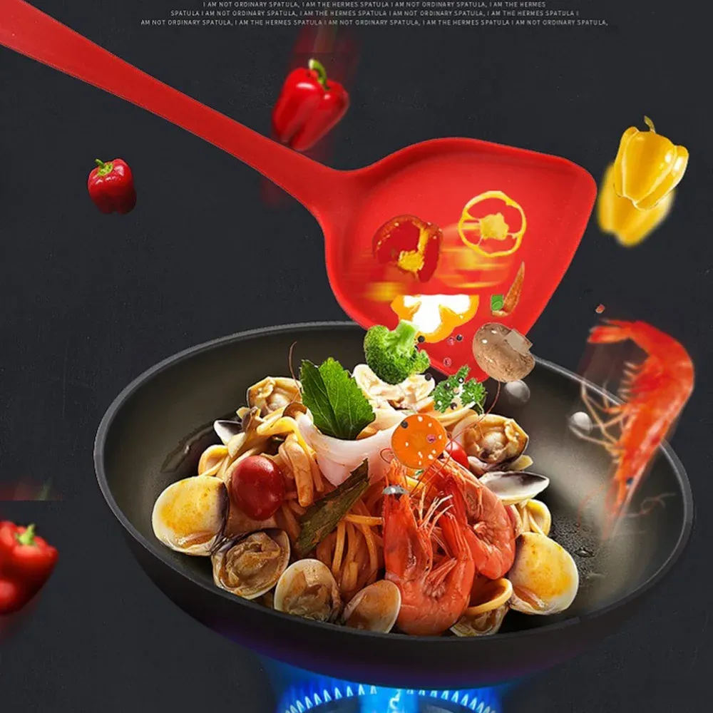 Spatule en silicone en cuisine