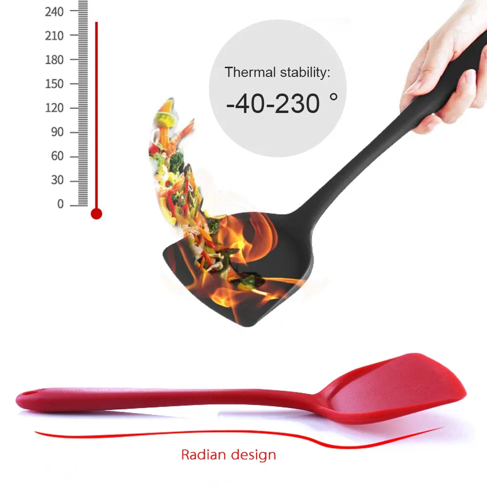 Spatule en silicone en cuisine