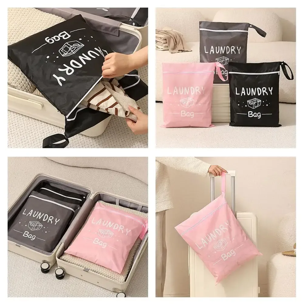 Sac de voyage imperméable pour linge humide et sec, avec fermeture éclair et sangle de suspension 4