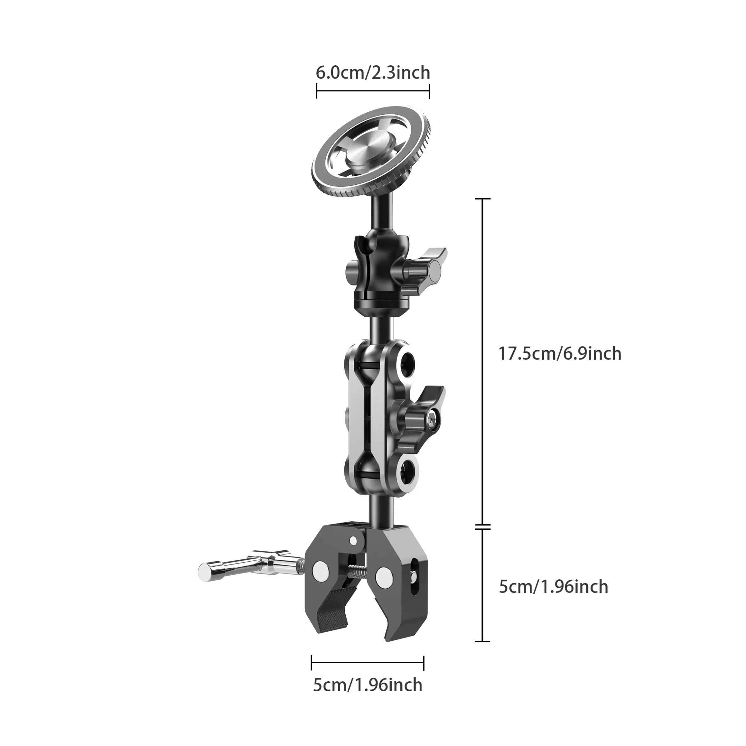 Support de téléphone magnétique entièrement métallique pour tapis de course / vélo d'appartement / poussette / chariot de golf / guidon 4