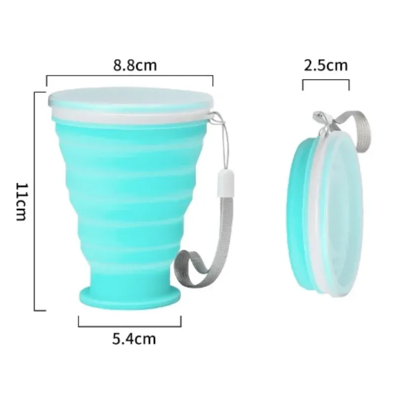 Mug pliable en silicone 300 ml, en situation