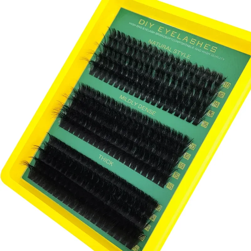 60D80D100D Cils faux épais à longueur mixte, style œil de chat à boucle en D pour un look volumineux et spectaculaire, adaptés aux débutants 6