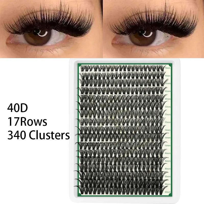 60D80D100D Cils faux épais à longueur mixte, style œil de chat à boucle en D pour un look volumineux et spectaculaire, adaptés aux débutants 11