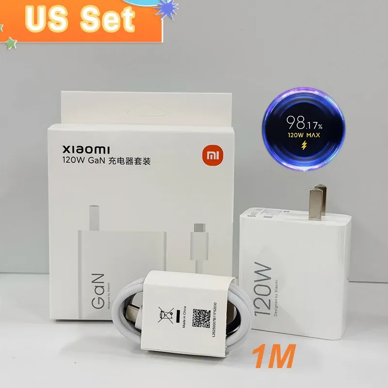 Chargeur rapide Xiaomi d'origine 120 W Turbo, compatible séries Xiaomi, Redmi et POCO 8