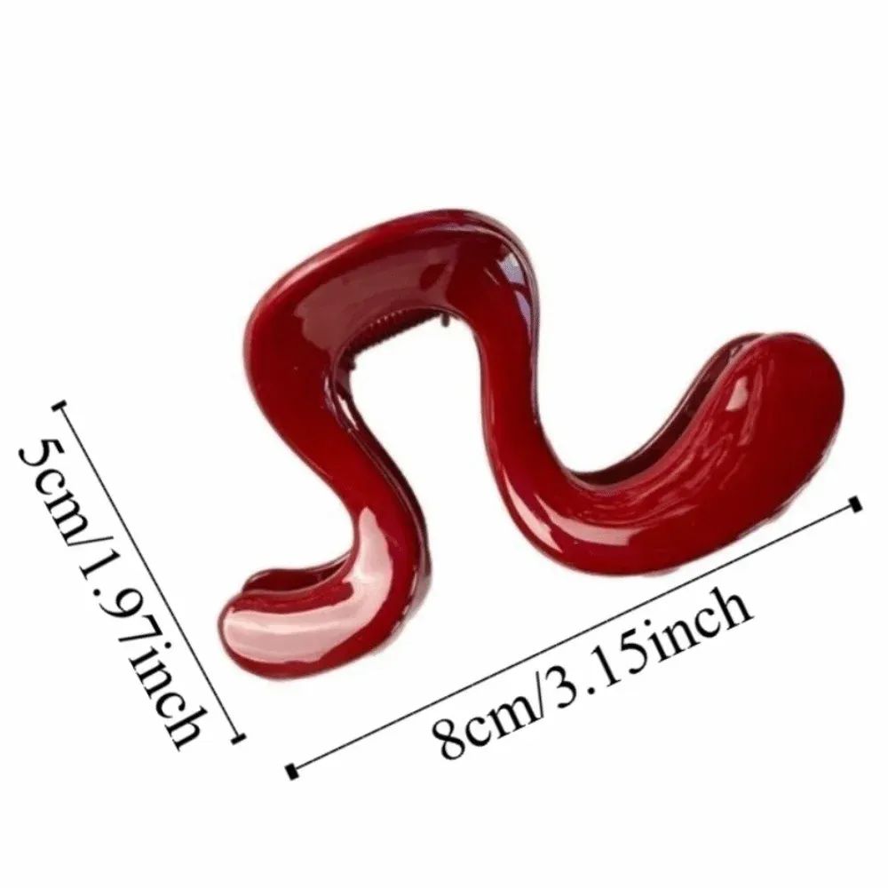 Pince à cheveux en acrylique élégante et décontractée, grande et légère, forme irrégulière, finition mate, idéale pour queue de cheval 6