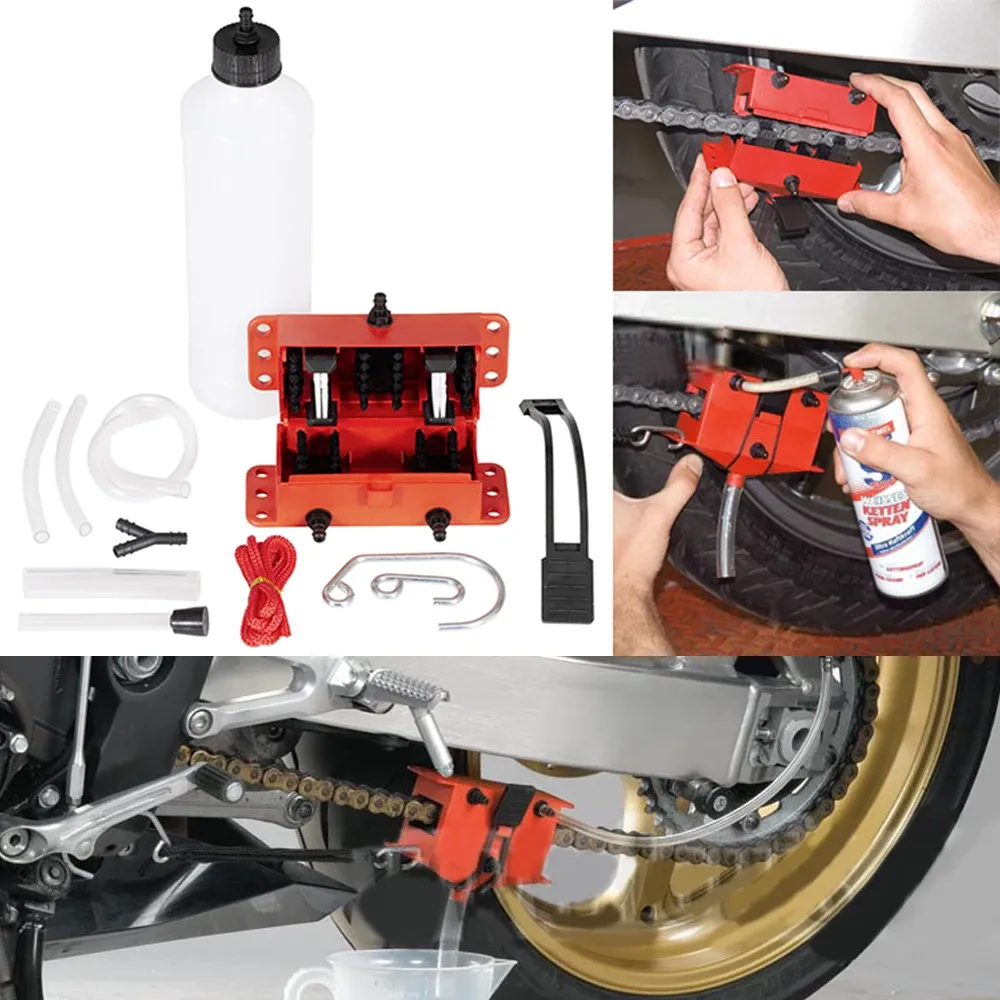 Nettoyeur de chaîne de moto, kit de nettoyage portable pour vélo, ensemble de brosses de nettoyage pour vélo, outil de lavage et de réparation pour accessoire de vélo de route et de montagne