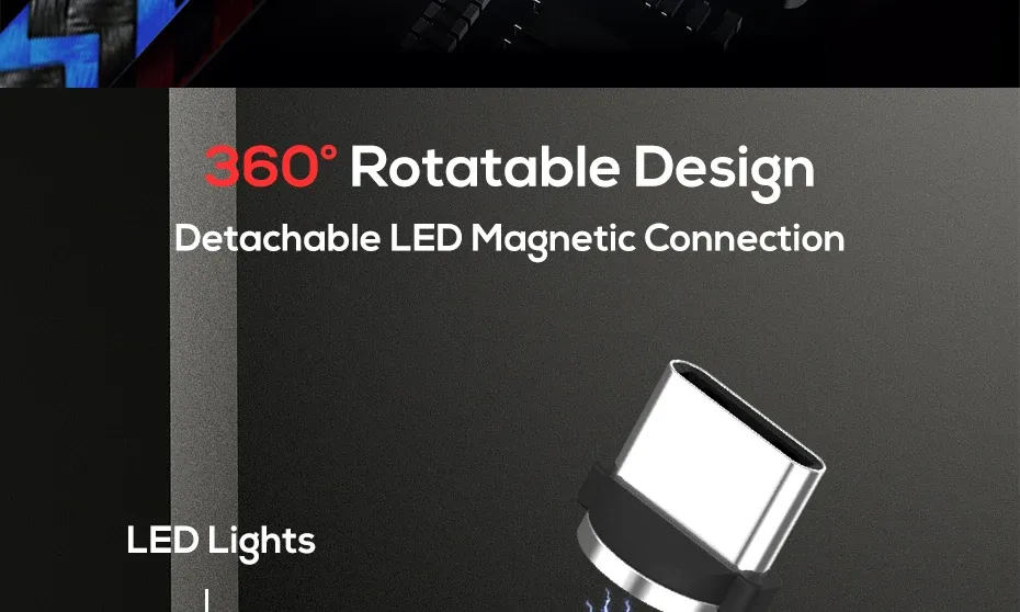 Câble de charge magnétique design compact