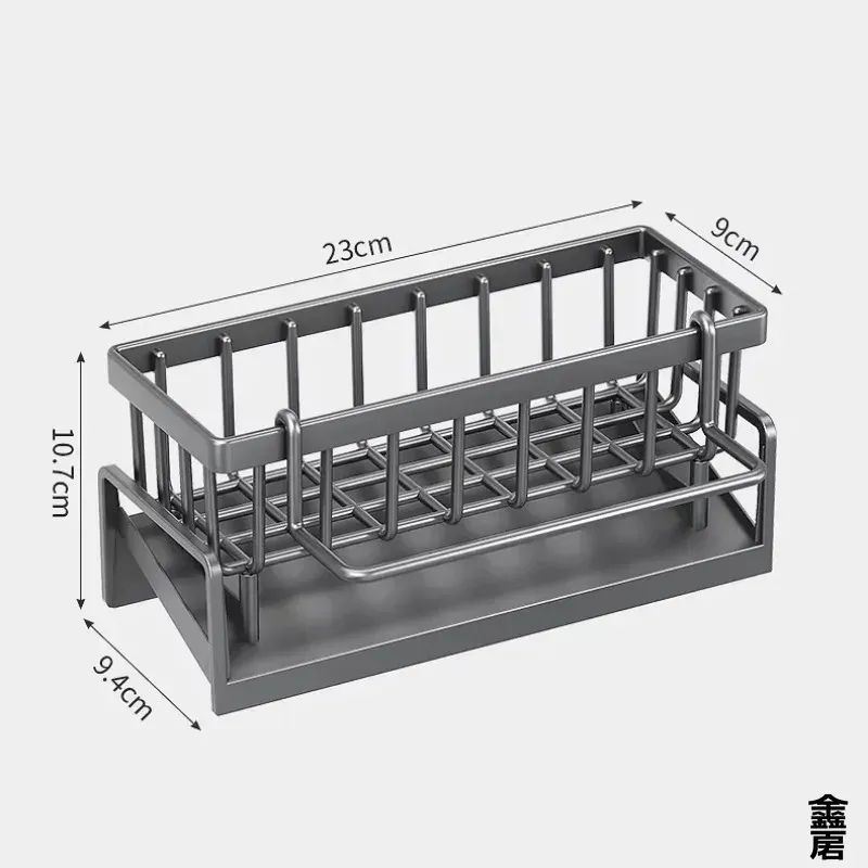Étagère à épices compacte montée sur robinet – Organisateur d'évier avec égouttoir – Rangement de cuisine peu encombrant pour ustensiles et accessoires 6