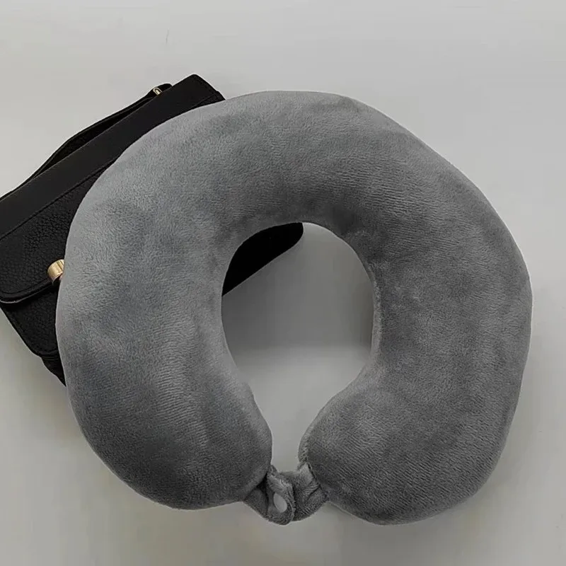 Oreiller cervical en forme de U pour soutien de la nuque, oreiller de voyage portable pour le sommeil et les trajets en voiture, oreiller de massage pour les siestes, coton PP U- 6