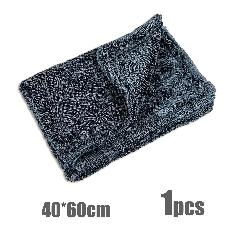 AUTOBRIGHT Serviette en microfibre 60 x 90 cm, 1300 g/m², séchage en un seul passage, chiffon de lavage automobile, tissu épais et doux, nettoyage professionnel de voiture 7