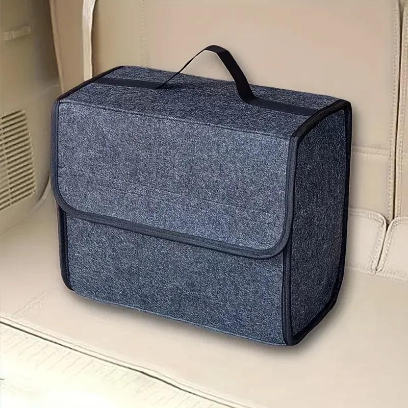 Boîte de rangement pour voiture en feutre, petit coffre portable et pliable 2