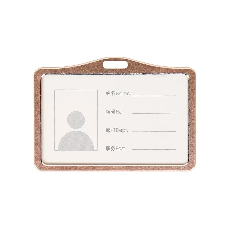 Porte-cartes en alliage d'aluminium avec étui ABS rétractable pour badge et cartes de crédit 27