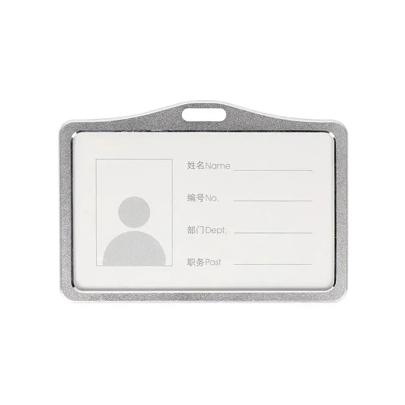 Porte-cartes en alliage d'aluminium avec étui ABS rétractable pour badge et cartes de crédit 24