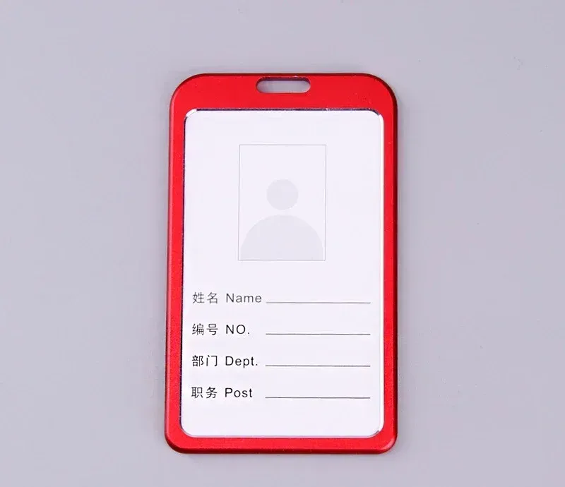 Porte-cartes en alliage d'aluminium avec étui ABS rétractable pour badge et cartes de crédit 14