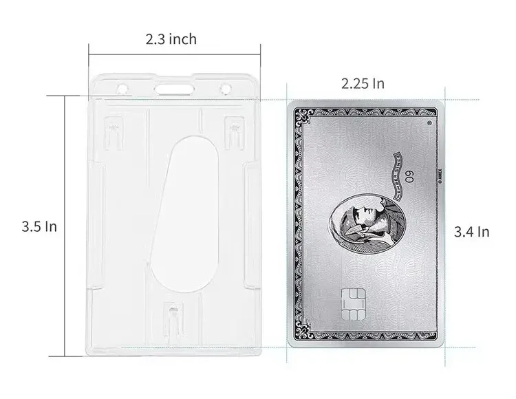 Porte-cartes en alliage d'aluminium avec étui ABS rétractable pour badge et cartes de crédit 7