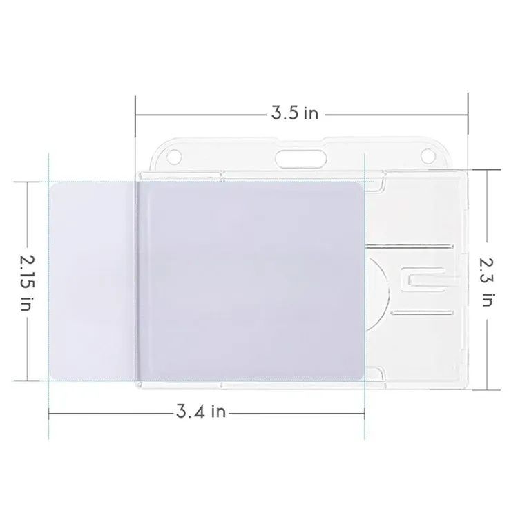 Porte-cartes en alliage d'aluminium avec étui ABS rétractable pour badge et cartes de crédit 58