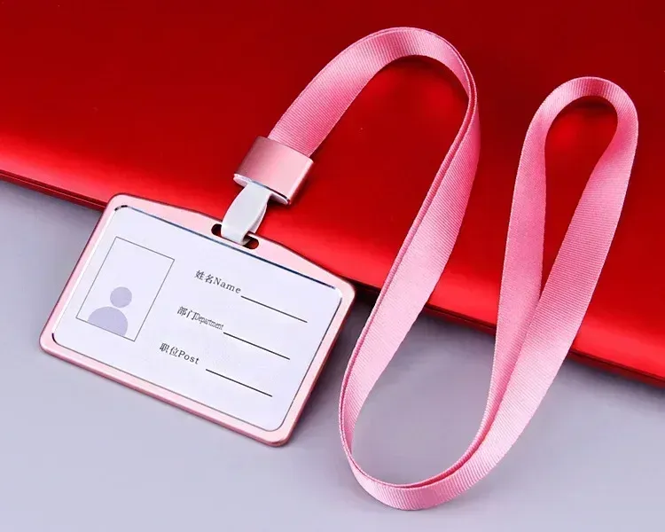 Porte-cartes en alliage d'aluminium avec étui ABS rétractable pour badge et cartes de crédit 40