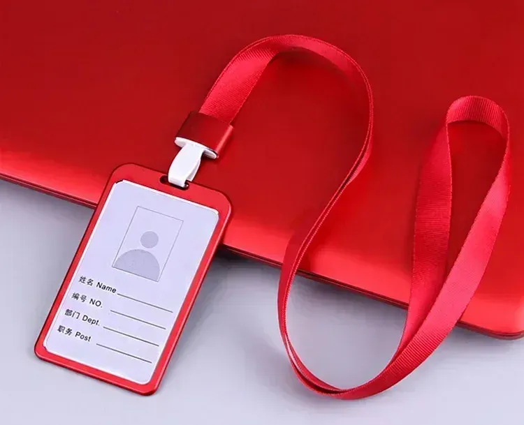 Porte-cartes en alliage d'aluminium avec étui ABS rétractable pour badge et cartes de crédit 35