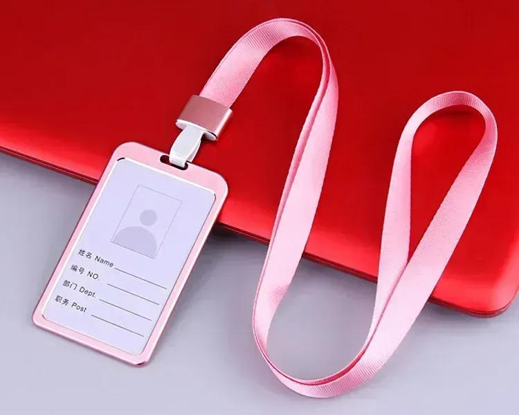 Porte-cartes en alliage d'aluminium avec étui ABS rétractable pour badge et cartes de crédit 43