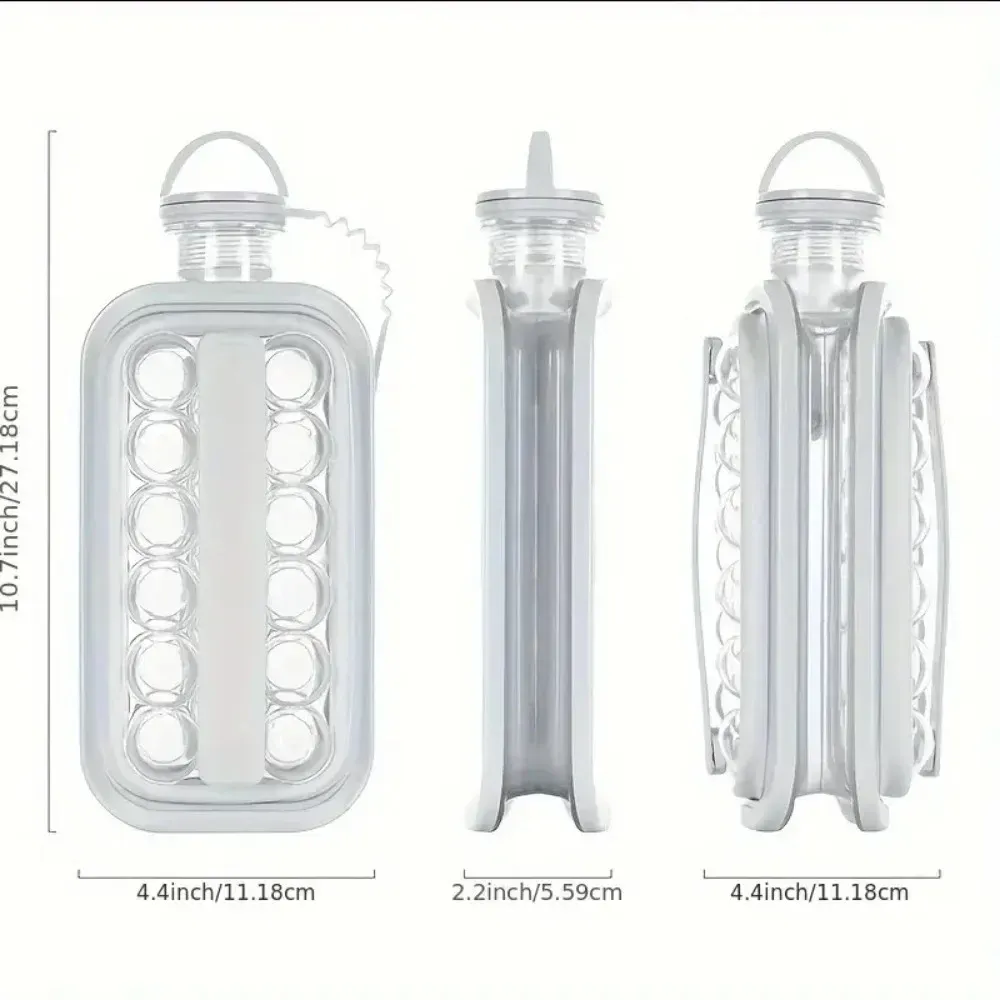 Moule à glaçons 2 en 1 pliable et portable pour whisky, bac à glaçons pour réfrigérateur et congélateur 6