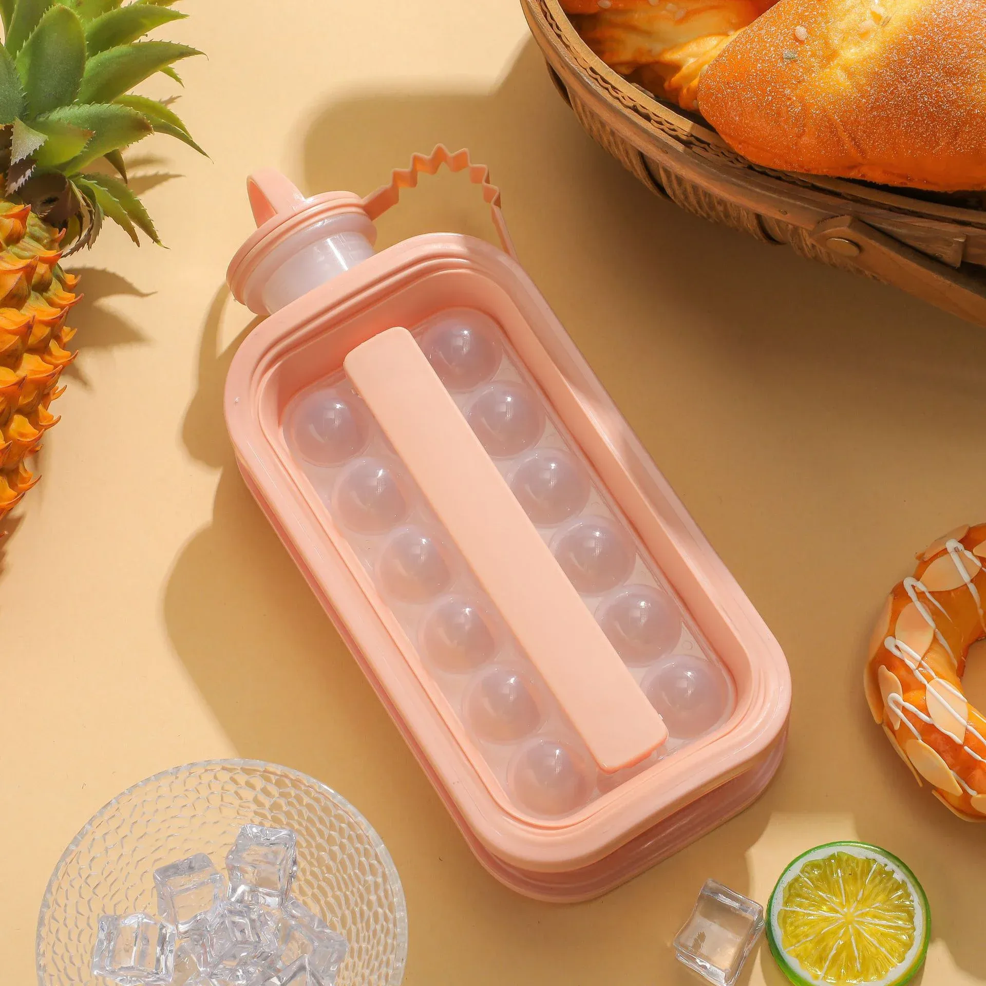 Moule à glaçons 2 en 1 pliable et portable pour whisky, bac à glaçons pour réfrigérateur et congélateur 8