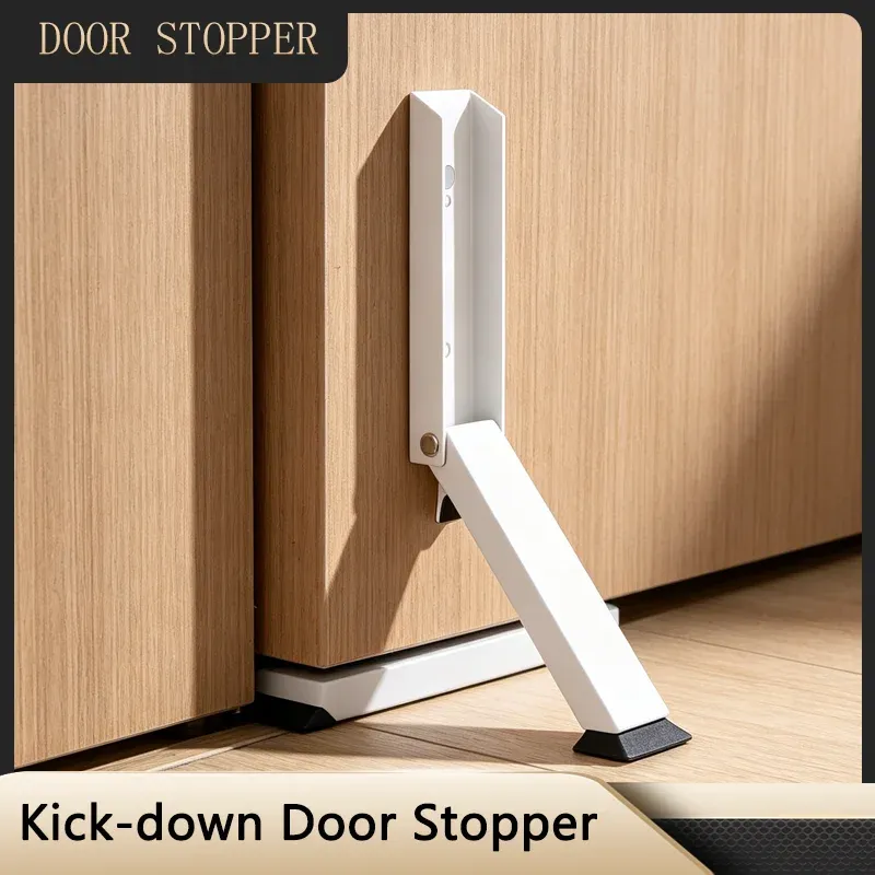 Butée de porte métallique robuste, bloque-porte anti-collision haute résistance et coupe-vent, butée de sécurité pour entrebâillement de porte à usage domestique quotidien 1