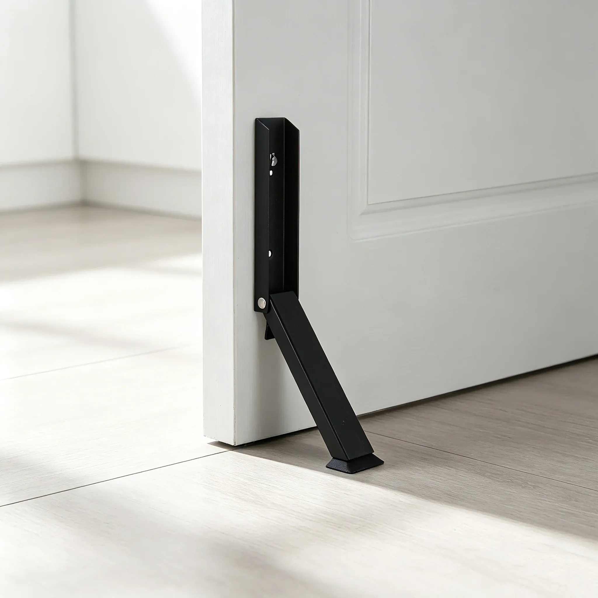 Butée de porte métallique robuste, bloque-porte anti-collision haute résistance et coupe-vent, butée de sécurité pour entrebâillement de porte à usage domestique quotidien 4