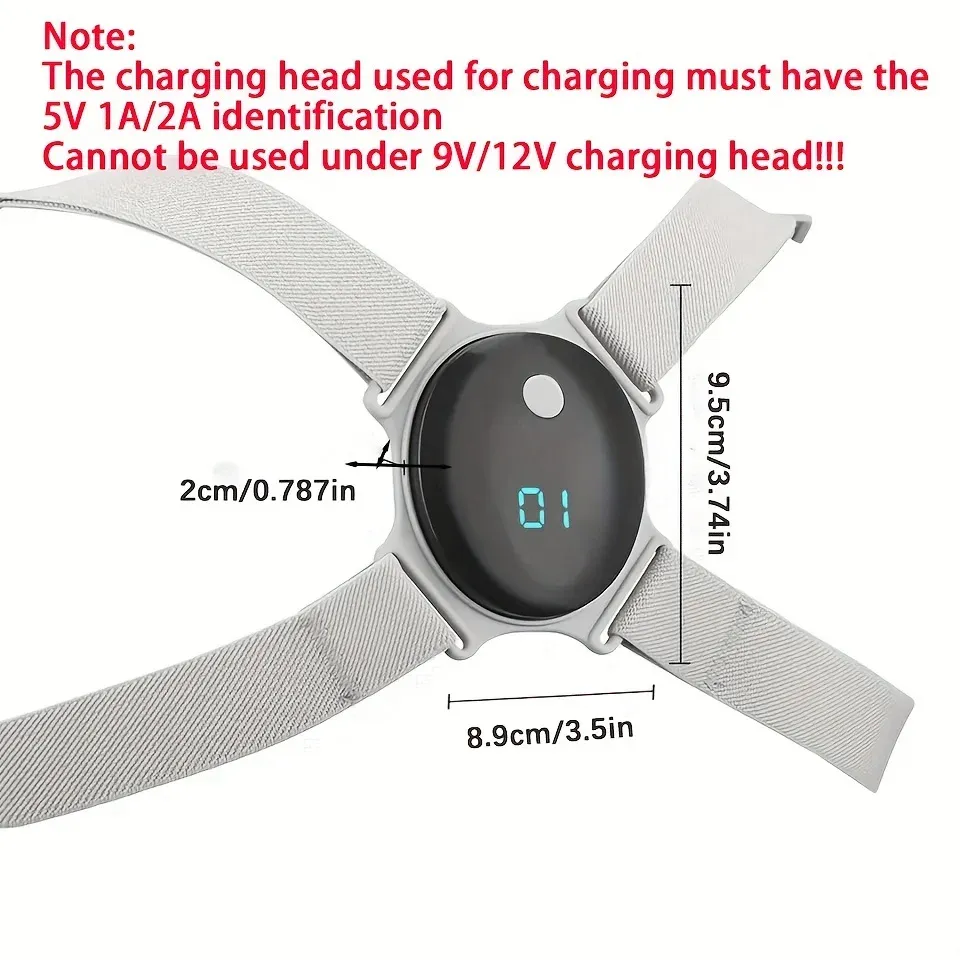 Correcteur de posture électrique intelligent, attelle dorsale, ceinture de soutien lombaire, gilet d'alignement de la colonne vertébrale, rechargeable par USB, pour employés de bureau 4