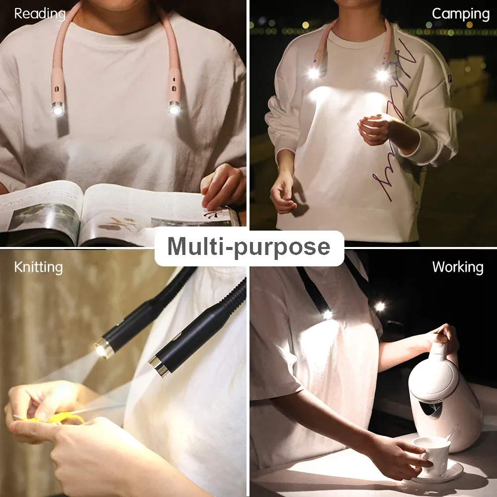Lampe de lecture idéale pour le lit, le tricot et le camping