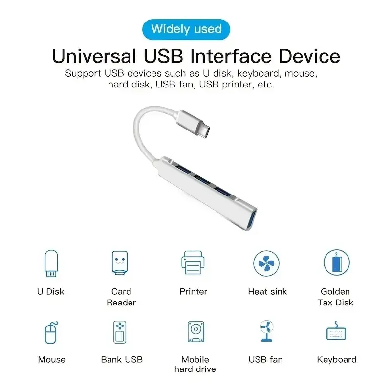 Hub USB 3.0 4 ports haute vitesse 5 Gbps pour PC 3