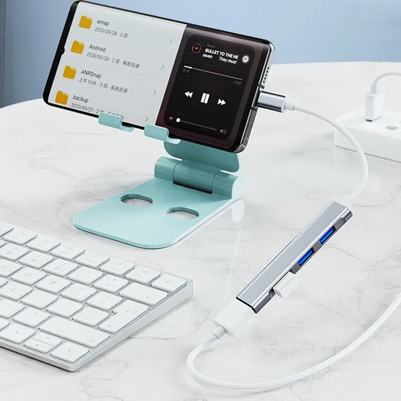 Hub USB en situation d'utilisation