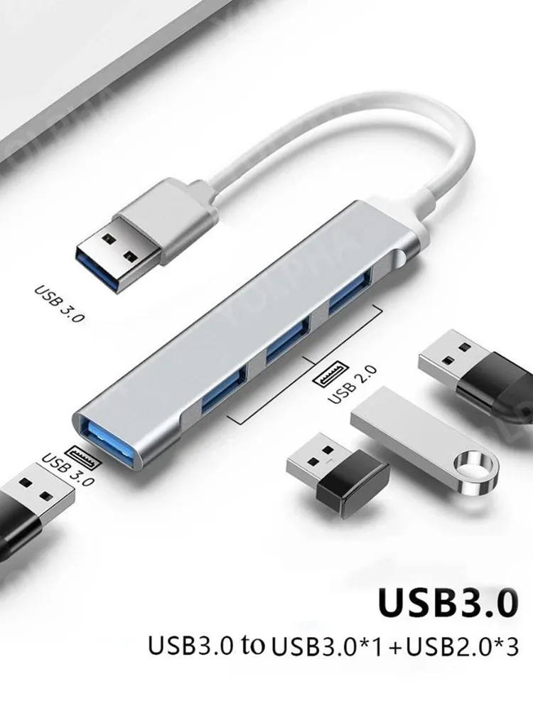 Hub USB sous différents angles