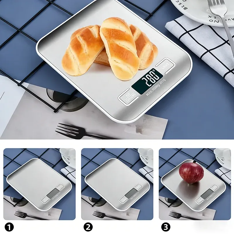 Balance de cuisine numérique vue de dessus