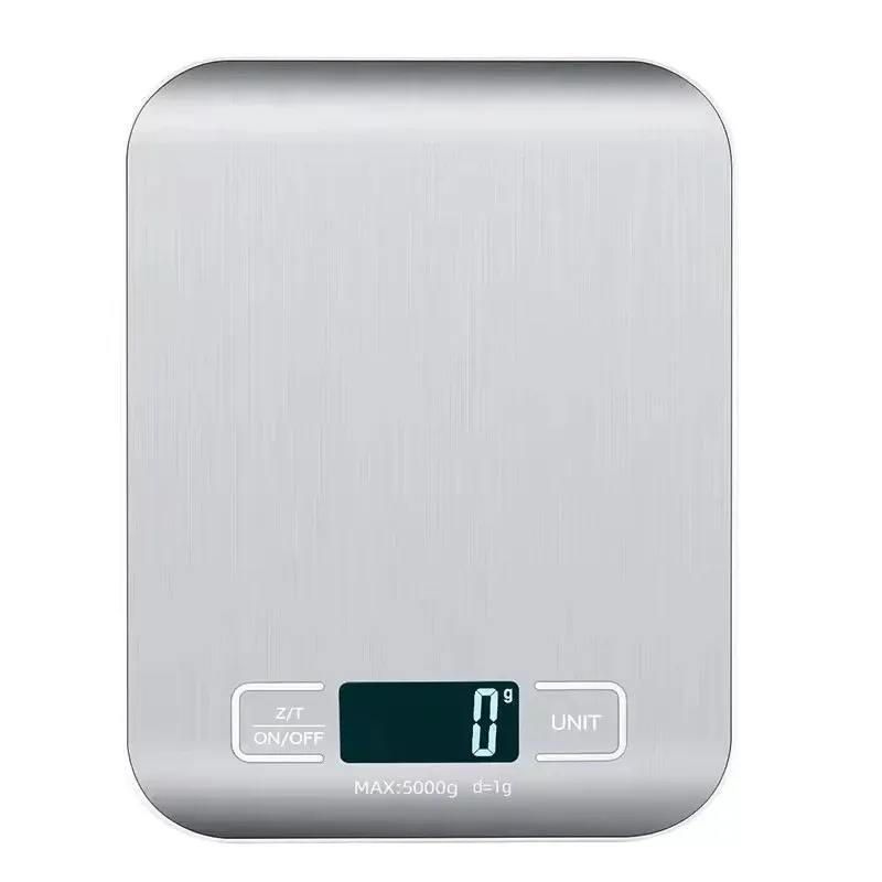Balance de cuisine numérique 10 kg / 5 kg à précision de 1 g, écran LED et plateau en acier inoxydable 7