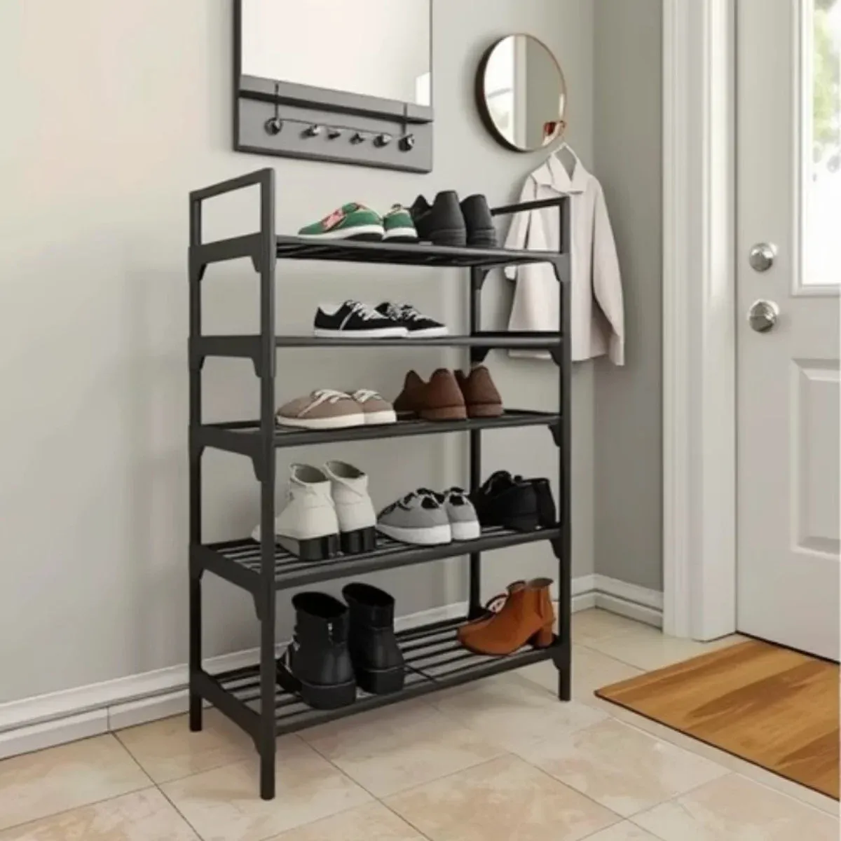 Vue d'ensemble du meuble à chaussures en situation