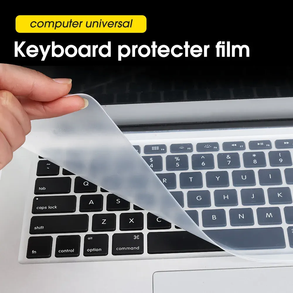 Housse de clavier en silicone universelle pour ordinateur portable 13 à 17 pouces, étanche et anti-poussière