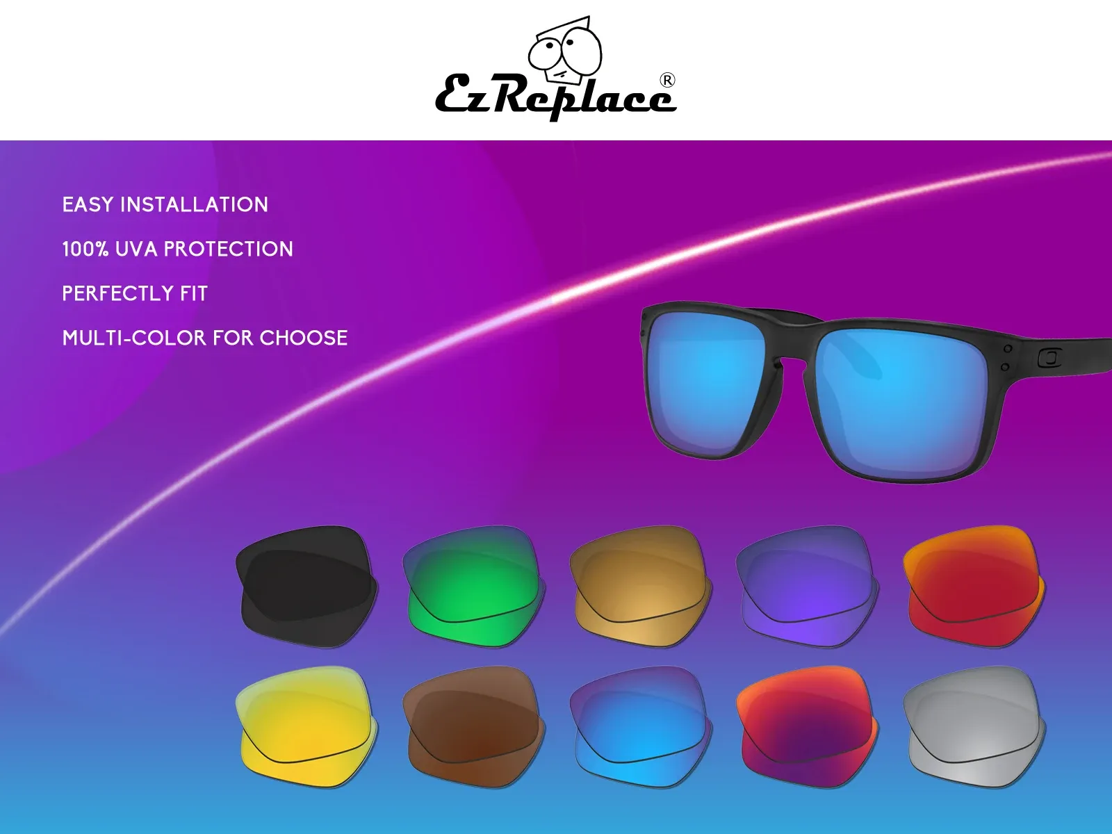 Verres de remplacement EZReplace pour lunettes Oakley Holbrook