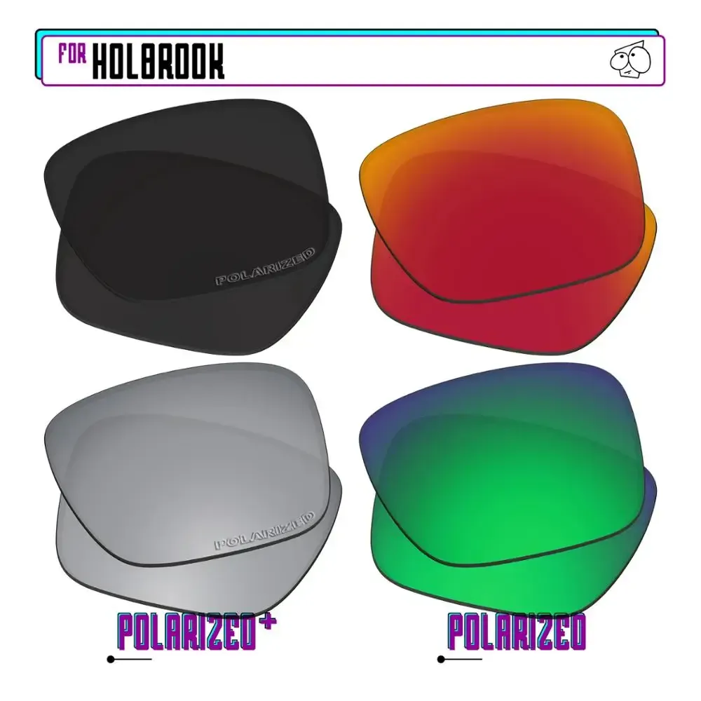 EZReplace – Verres polarisés de remplacement pour lunettes de soleil Oakley Holbrook OO9102 23