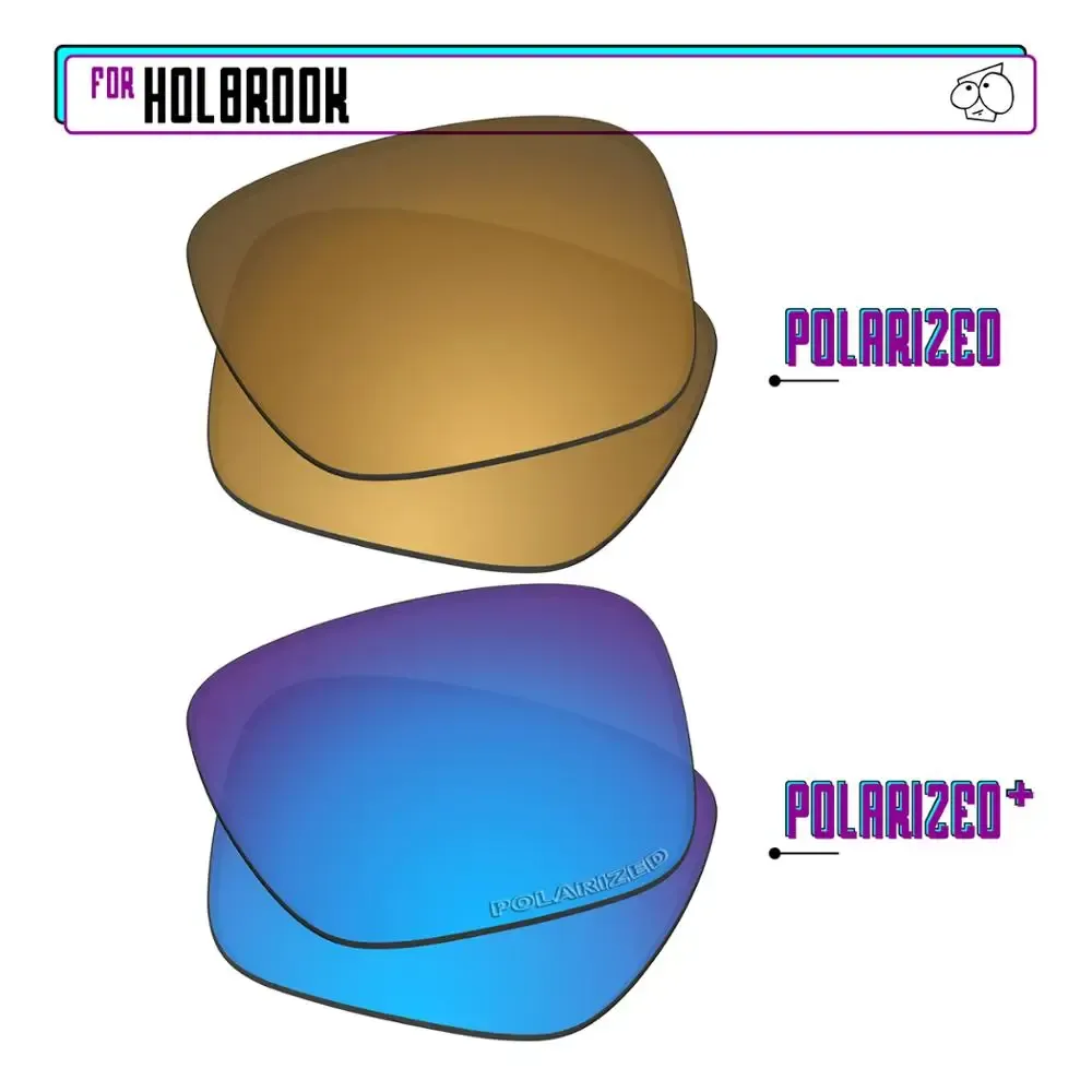 EZReplace – Verres polarisés de remplacement pour lunettes de soleil Oakley Holbrook OO9102 43