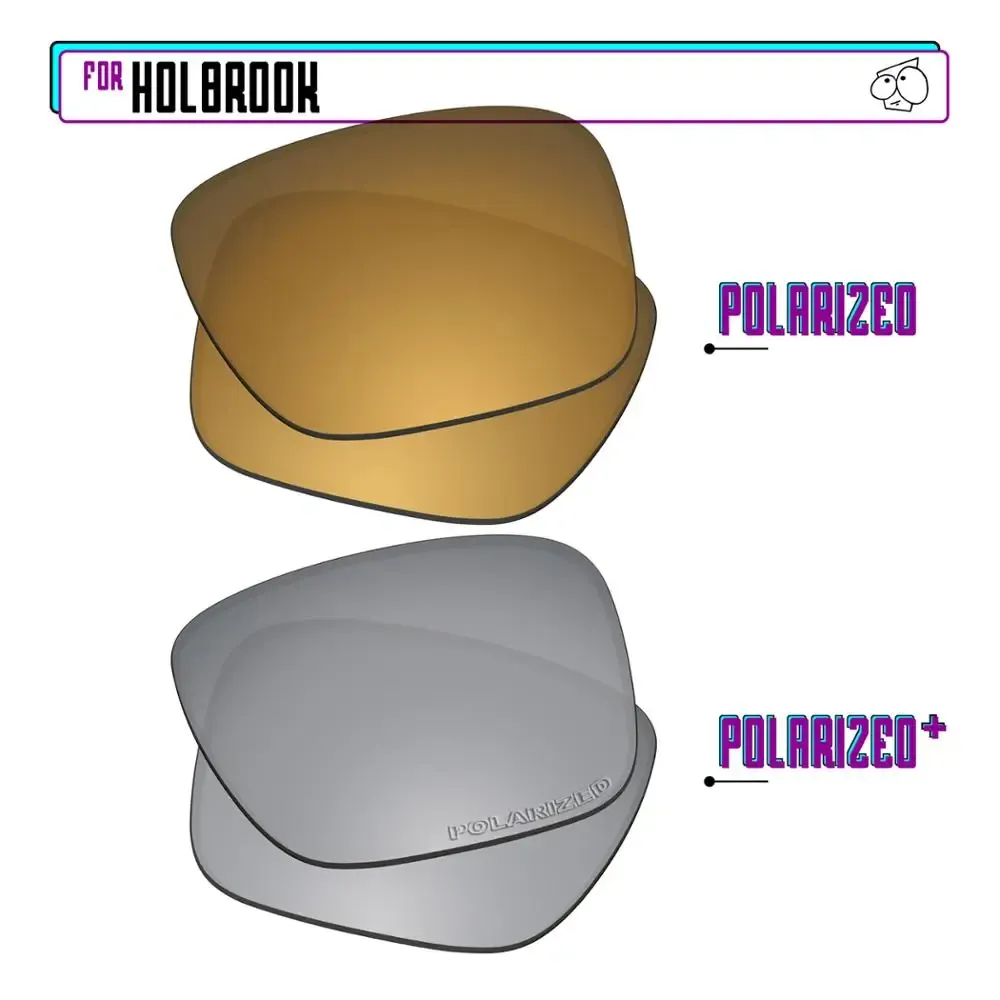 EZReplace – Verres polarisés de remplacement pour lunettes de soleil Oakley Holbrook OO9102 24