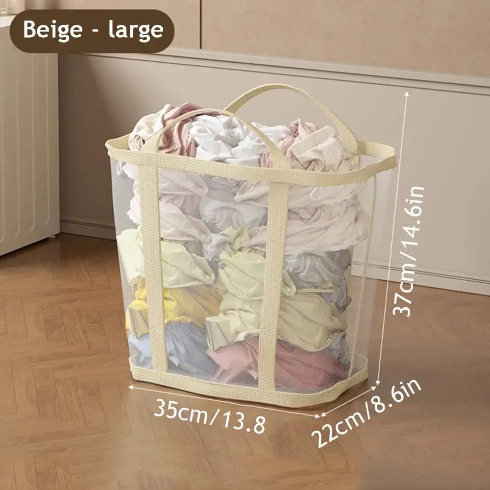 Panier à linge pliant avec poignée, rangement pour salle de bain 7