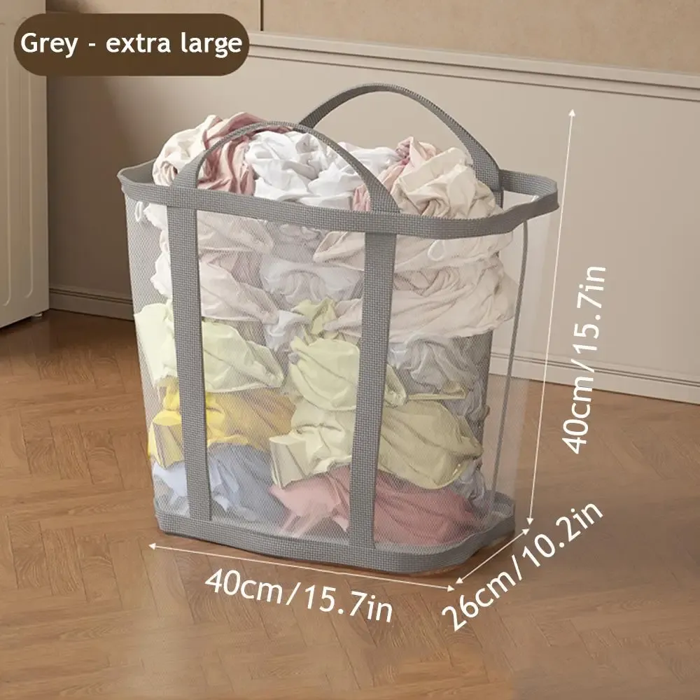 Panier à linge pliant avec poignée, rangement pour salle de bain 10
