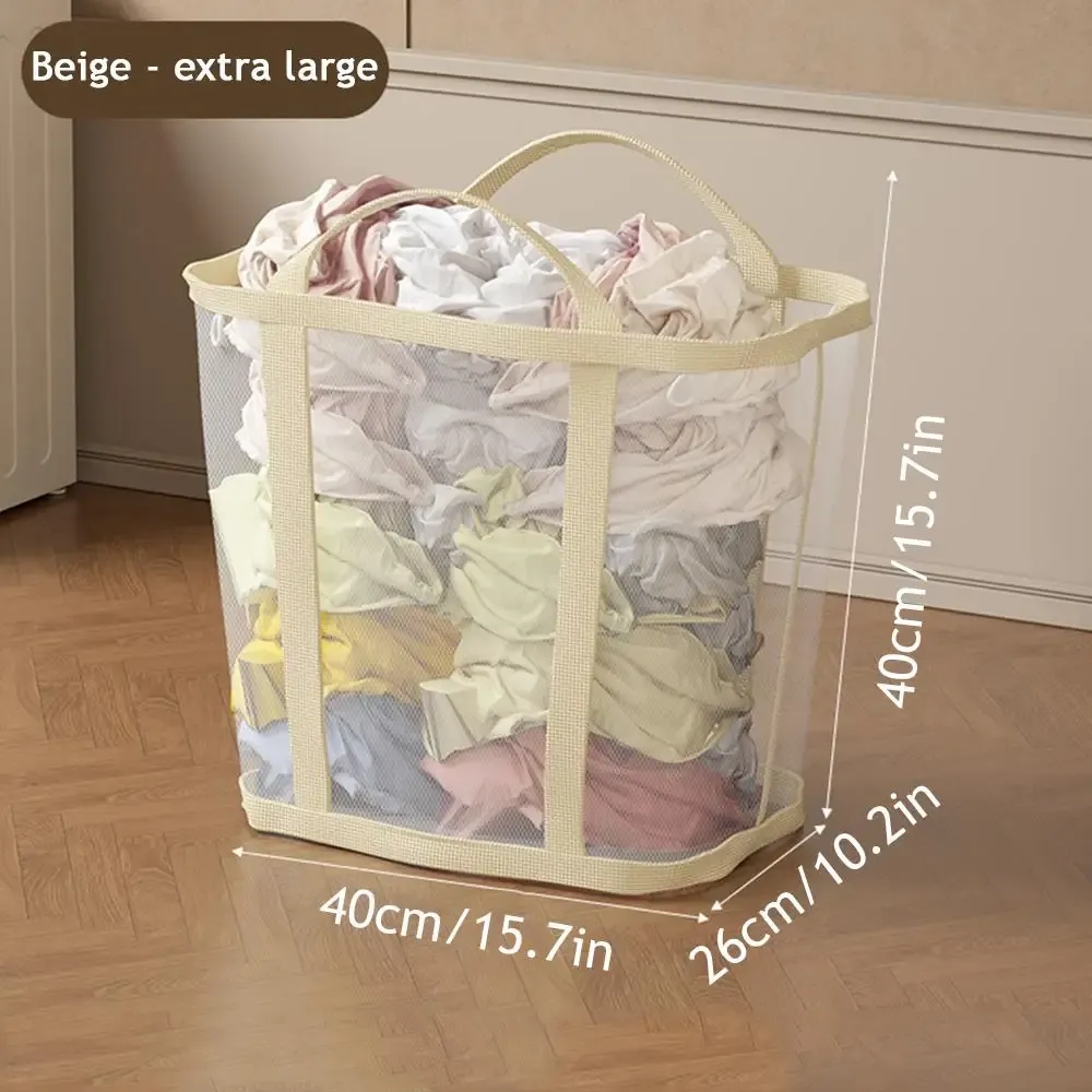 Panier à linge pliant avec poignée, rangement pour salle de bain 9