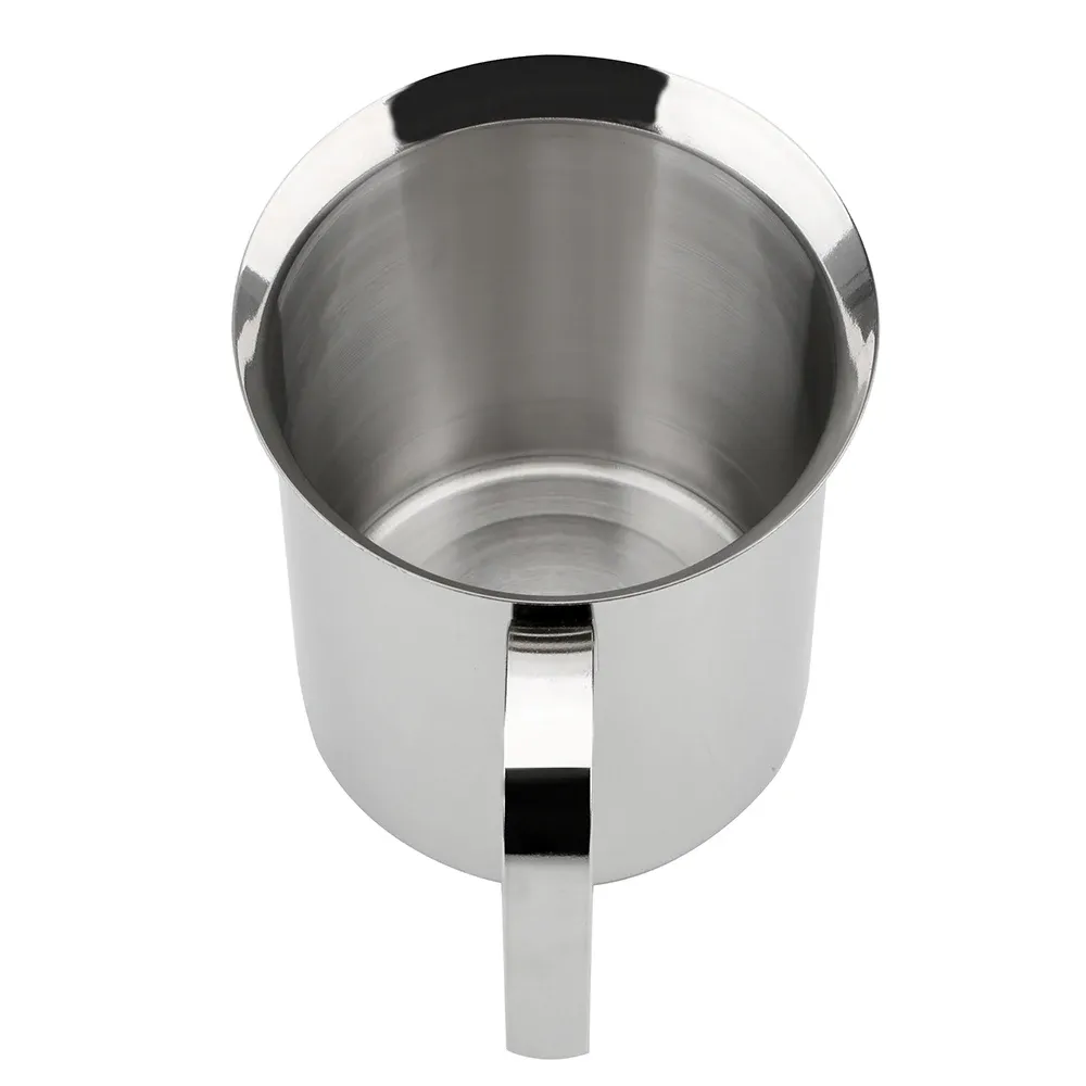 Mousseur à lait manuel 400/800 ml en acier inoxydable, mousseur à café à mailles doubles pour mousse de lait 6