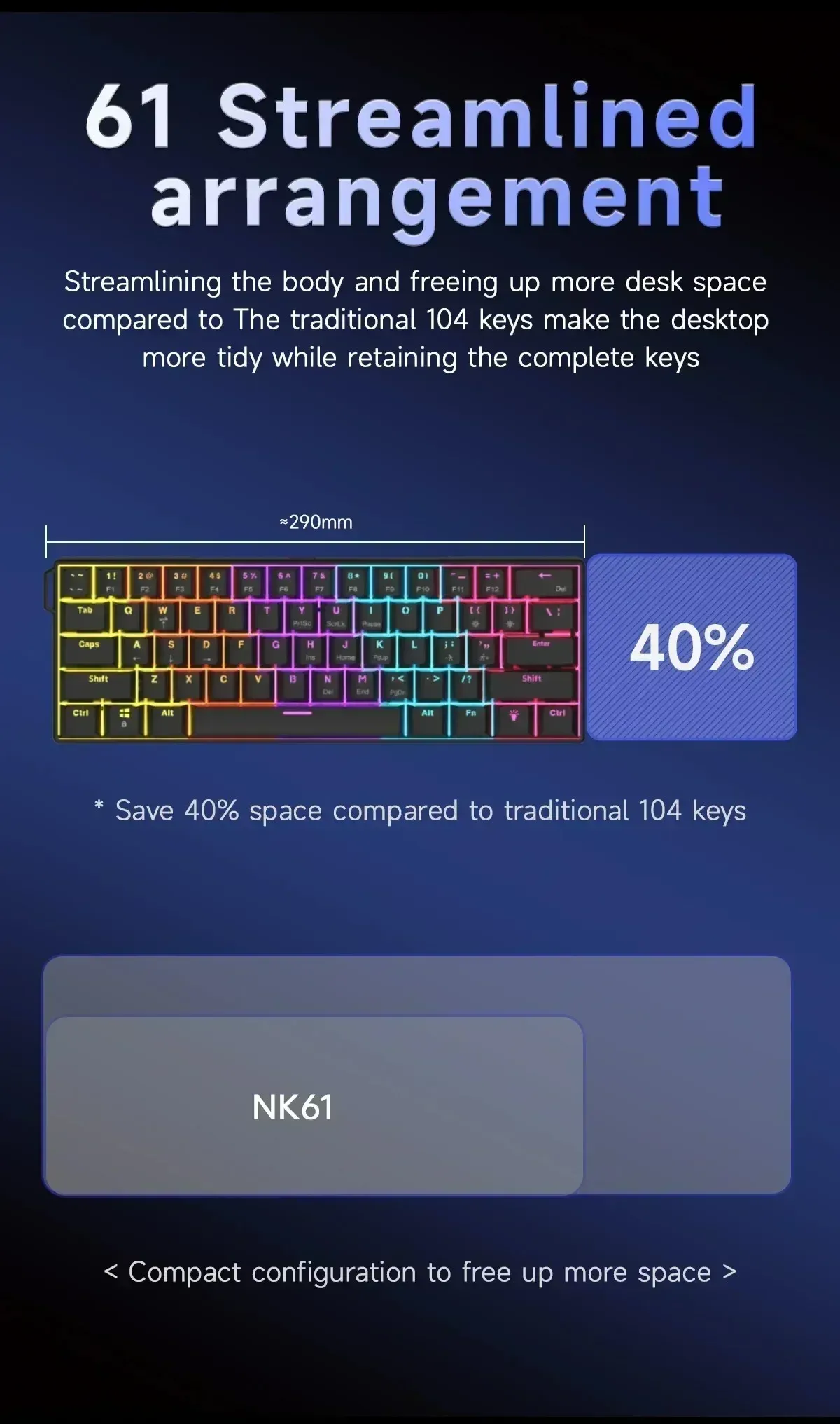 Éclairage RGB du clavier AJAZZ NK61