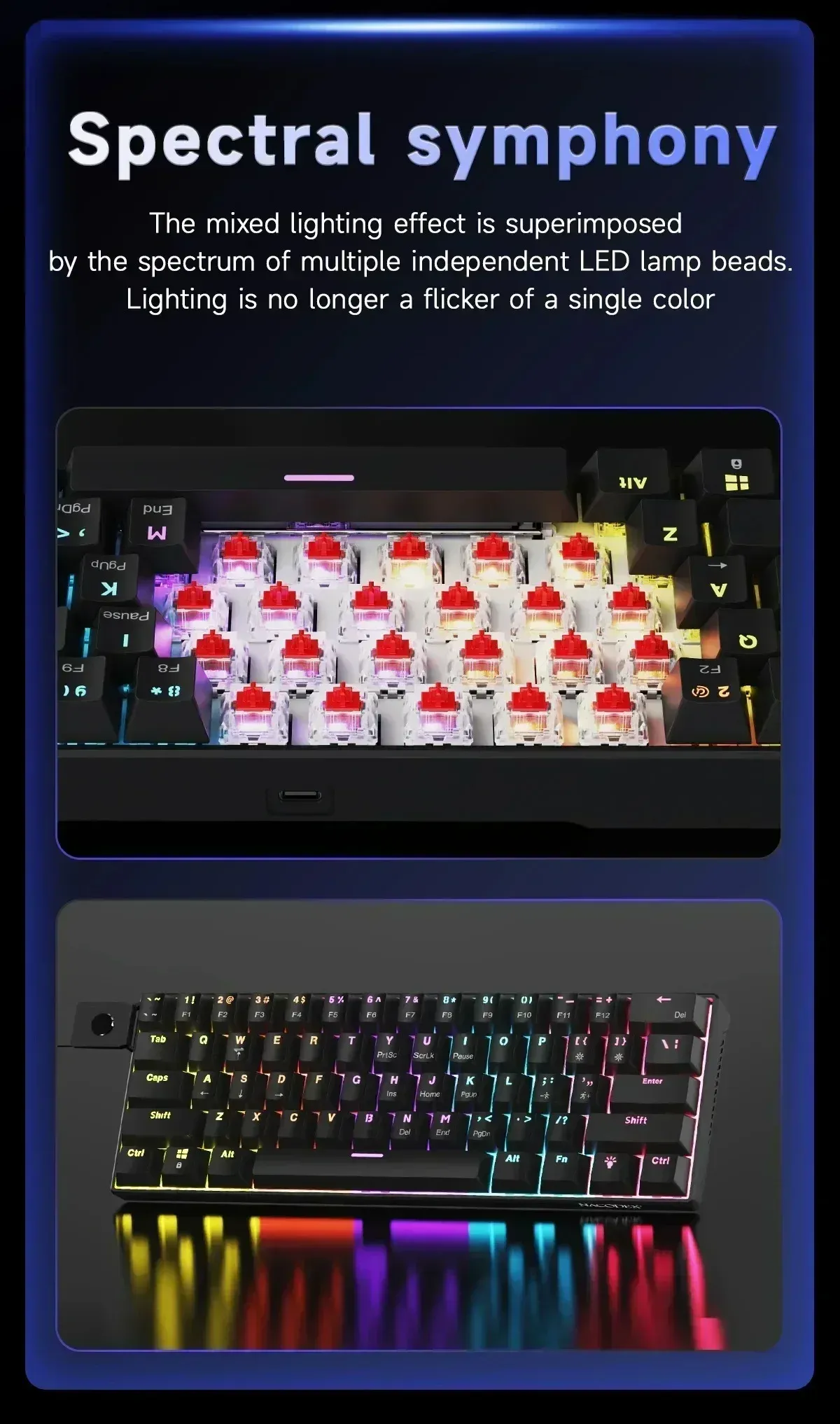 Détail du design du clavier AJAZZ NK61
