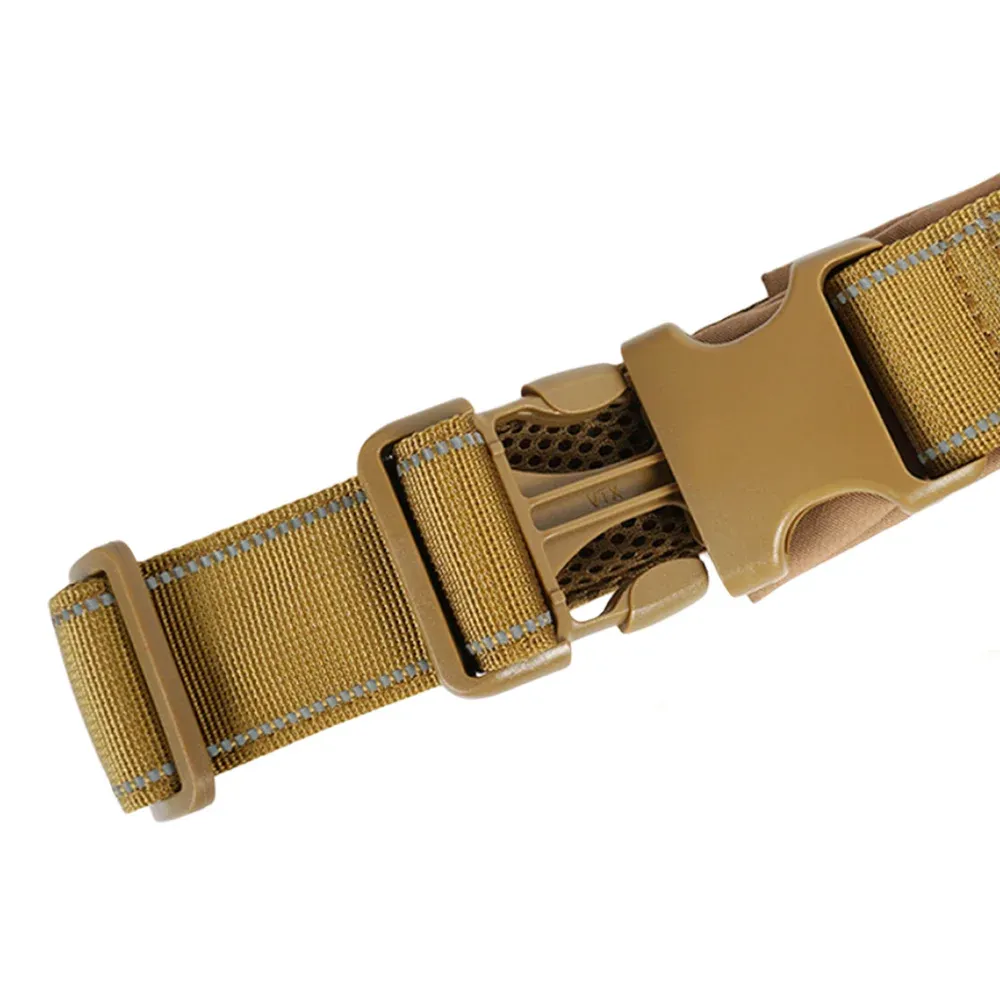 Harnais tactique anti-traction en nylon 1000D pour grand chien, réglable, avec poignée et bandes réfléchissantes 4